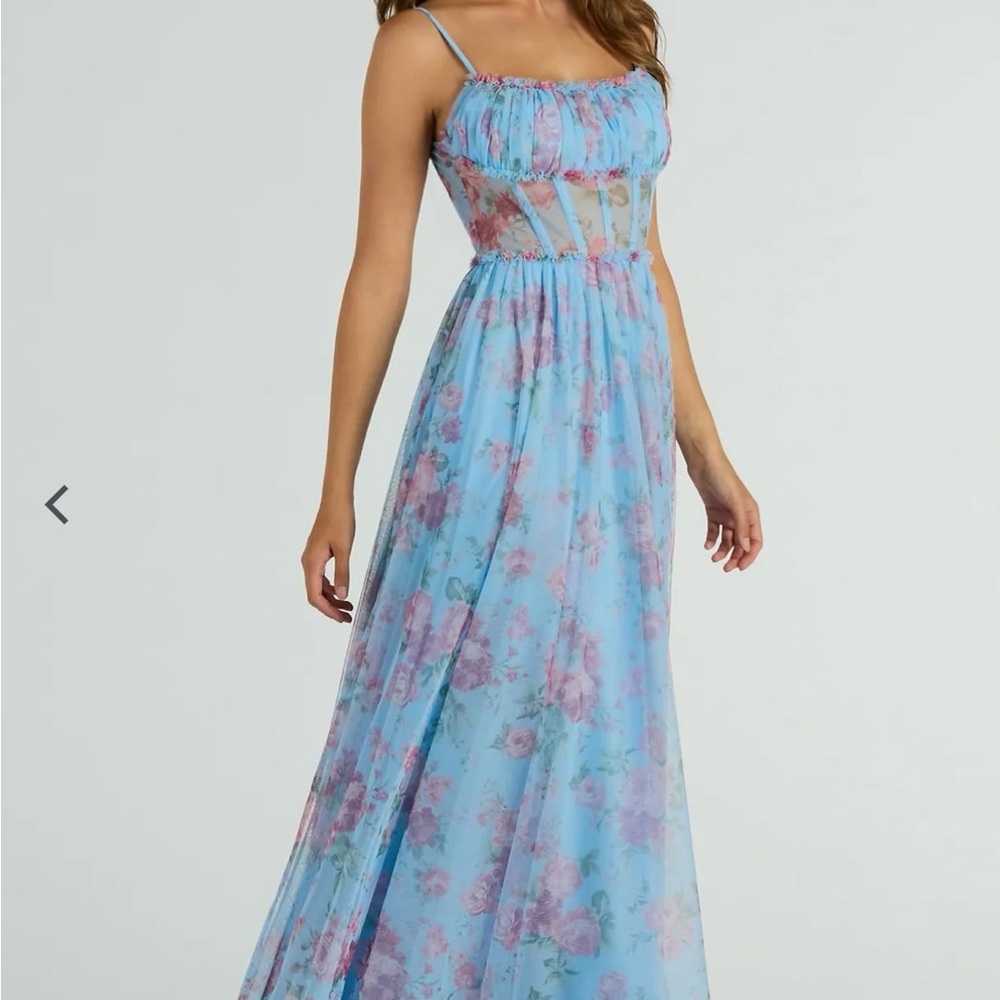 Windsor Blue Floral Maxi Dress